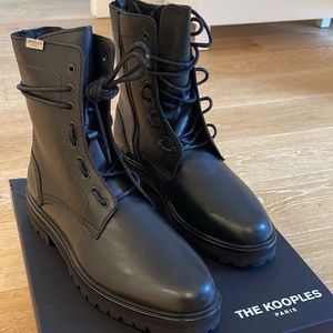 The Kooples mens military boots black biker winter BLA01 43